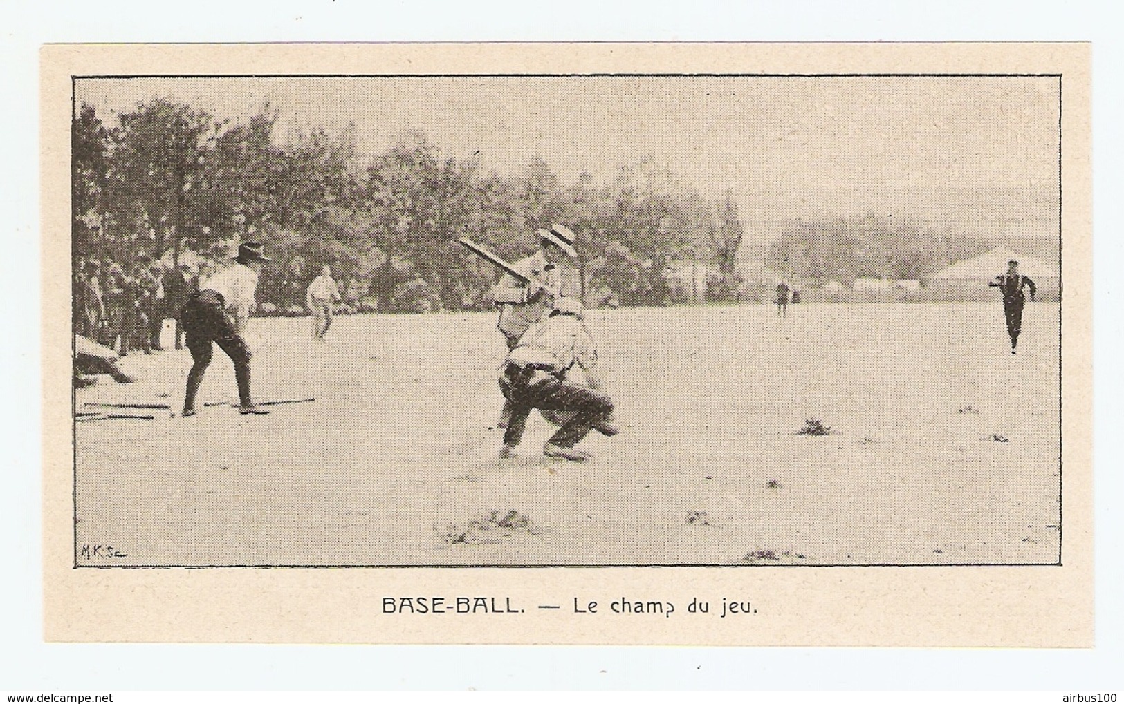 COUPURE De PRESSE SPORT DÉBUT XX ème SIECLE ANNÉE 1908 - BASE BALL LE CHAMP Du JEU - Altri & Non Classificati