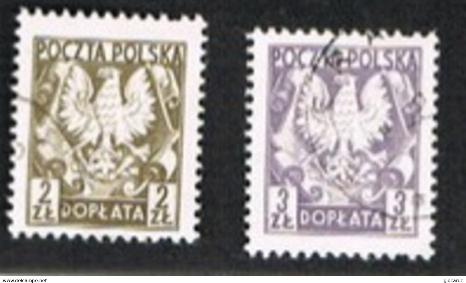 POLONIA (POLAND)   -  SG D2699.2701  - 1980 POSTAGE DUE: EAGLE      -    USED - Taxe