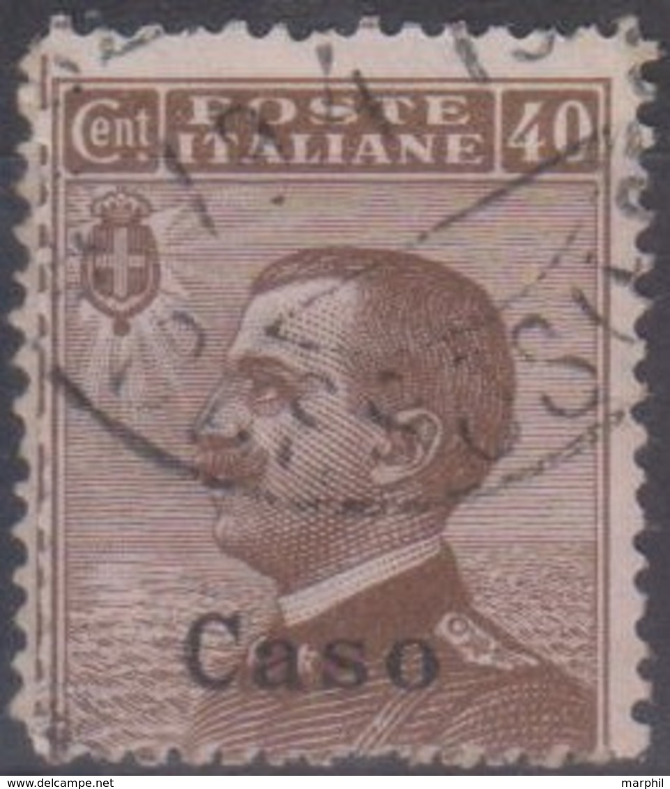 Italia Colonie Egeo Caso 1912 40c. SaN°6 (o) Vedere Scansione - Ägäis (Caso)
