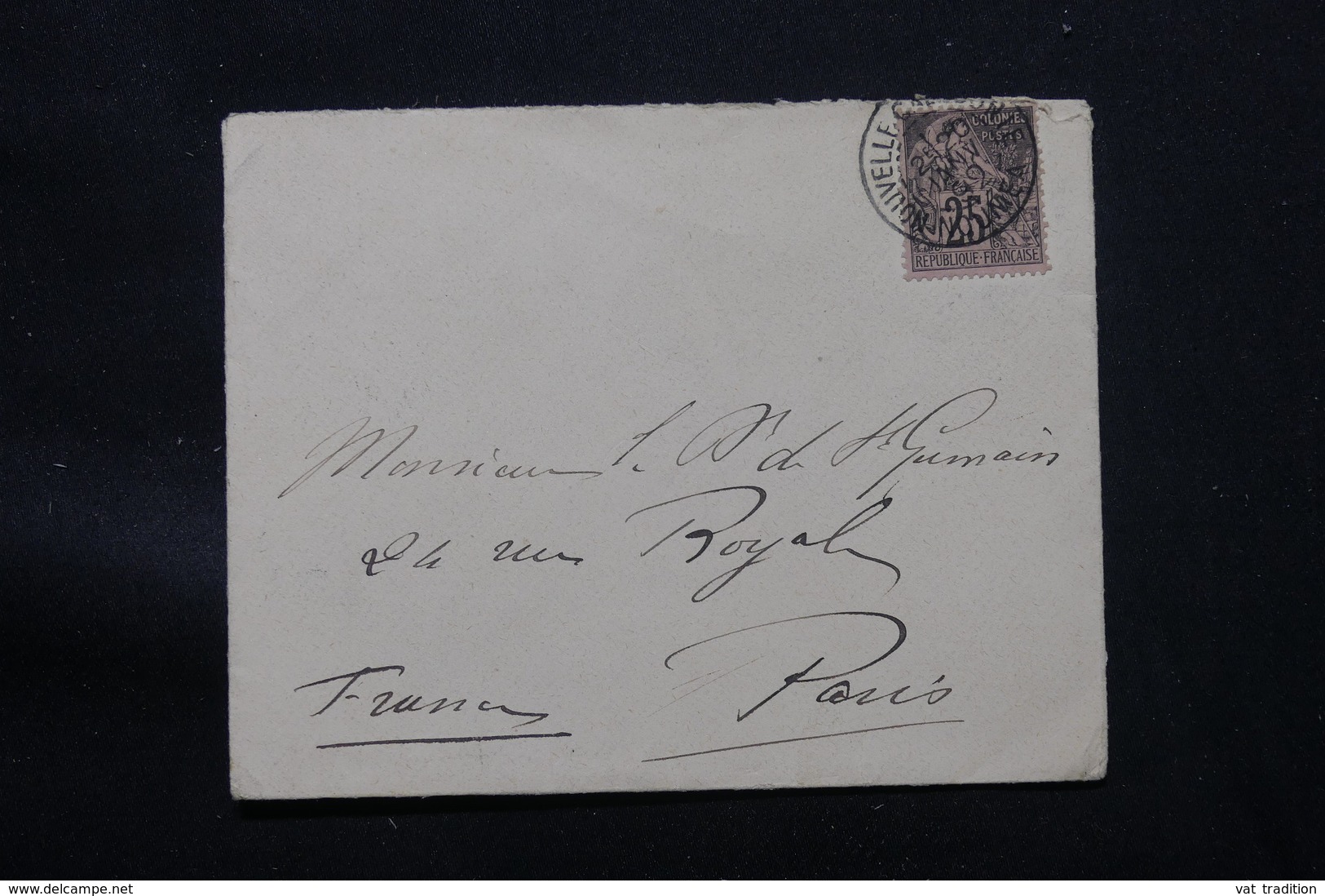 NOUVELLE CALÉDONIE - Enveloppe De Nouméa Pour Paris En 1892, Affranchissement Alphée Dubois, Cachets Au Verso - L 57334 - Covers & Documents