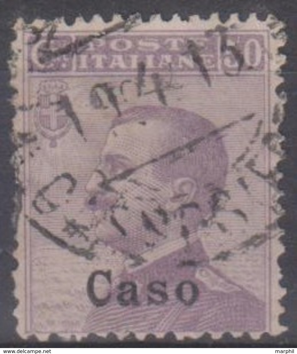 Italia Colonie Egeo Caso 1912 50c. SaN°7 (o) BB Vedere Scansione - Egée (Caso)