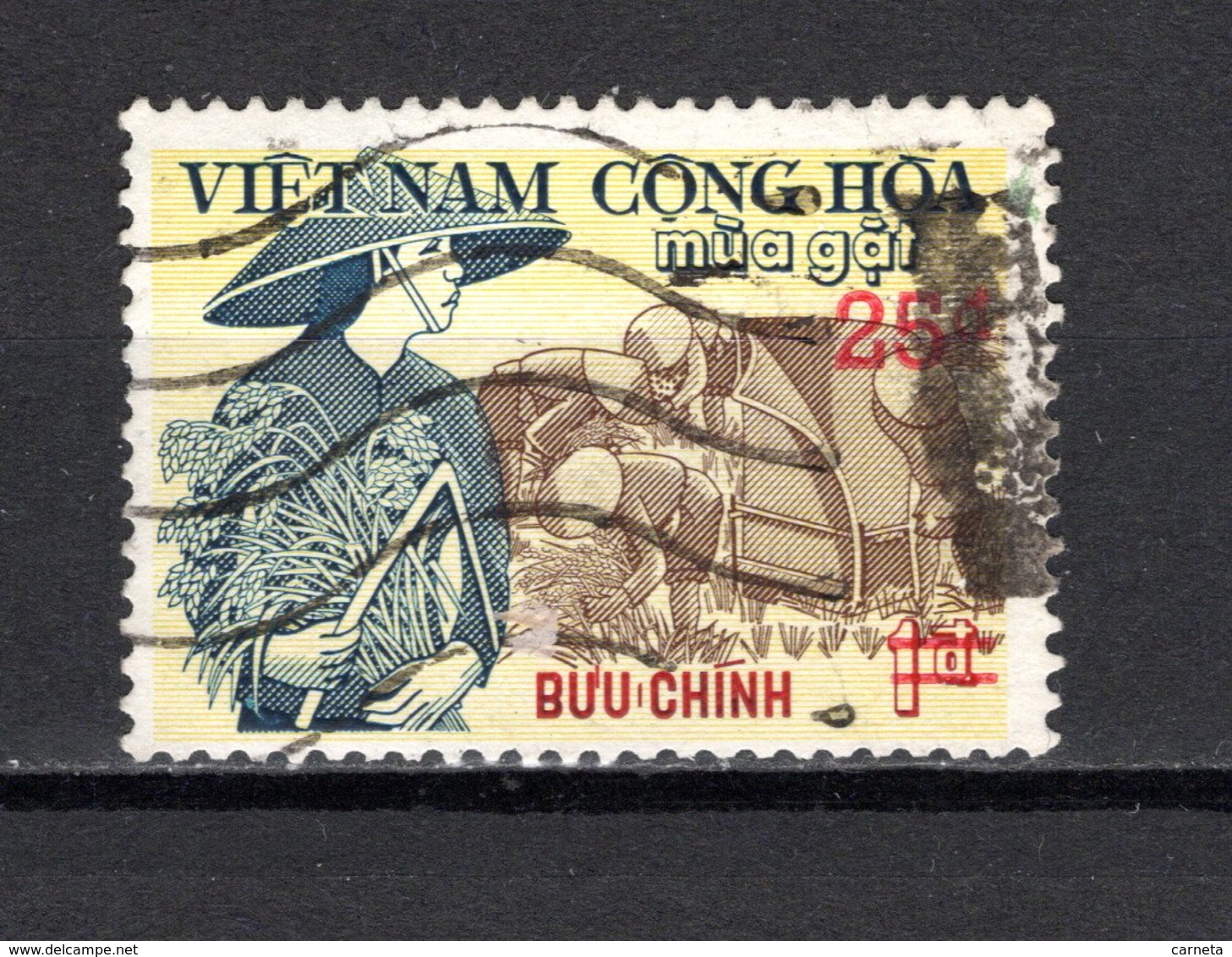 VIETNAM DU SUD    N°  515    OBLITERE  COTE 10.00€     AGRICULTURE  SURCHARGE - Viêt-Nam