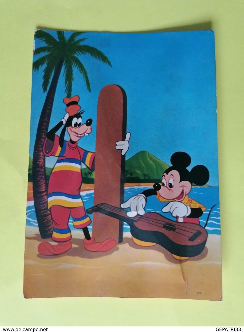 CARTE MUSICAL MICKEY ET DINGO A LA PLAGE - Disneyland