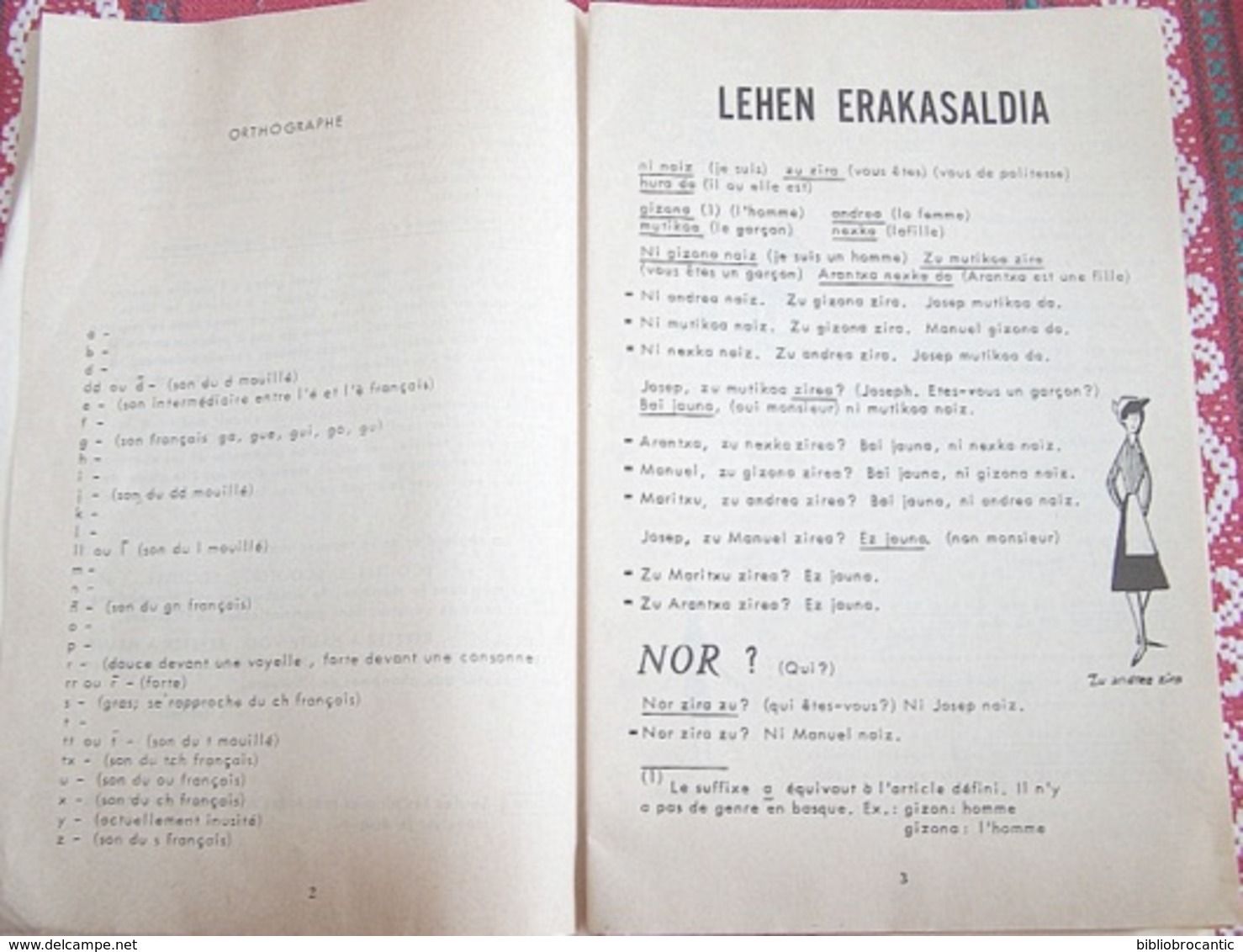 " METHODE LINGUAPHONE D'ESKUARA (BASQUE) " de JUAN ONATIBIA < 1 Fascicule +2 Disques