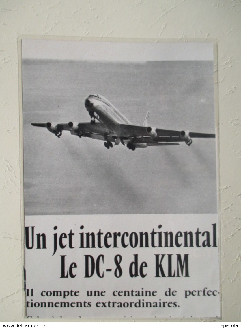Publicité KLM DC-8  - Coupure De Presse De 1964 - Vluchtmagazines