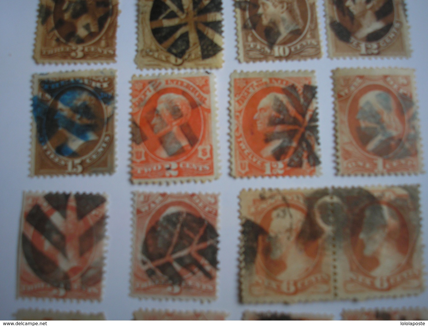 ETATS-UNIS - USA Stamp -  20 Timbres De Service - Fancy Cancels - Must To See Absolutly - 4 Photos - Oblitérés