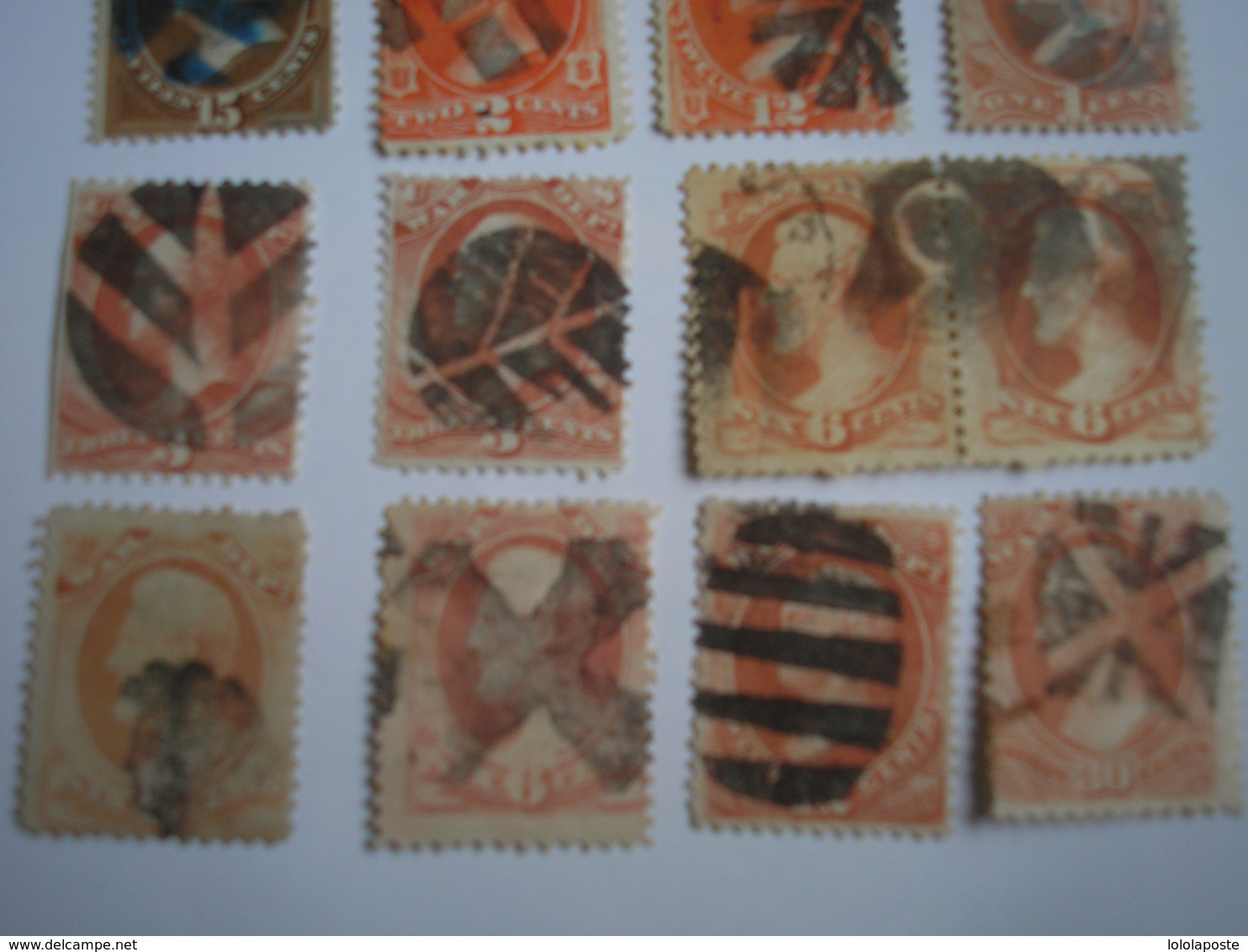 ETATS-UNIS - USA Stamp -  20 Timbres De Service - Fancy Cancels - Must To See Absolutly - 4 Photos - Oblitérés