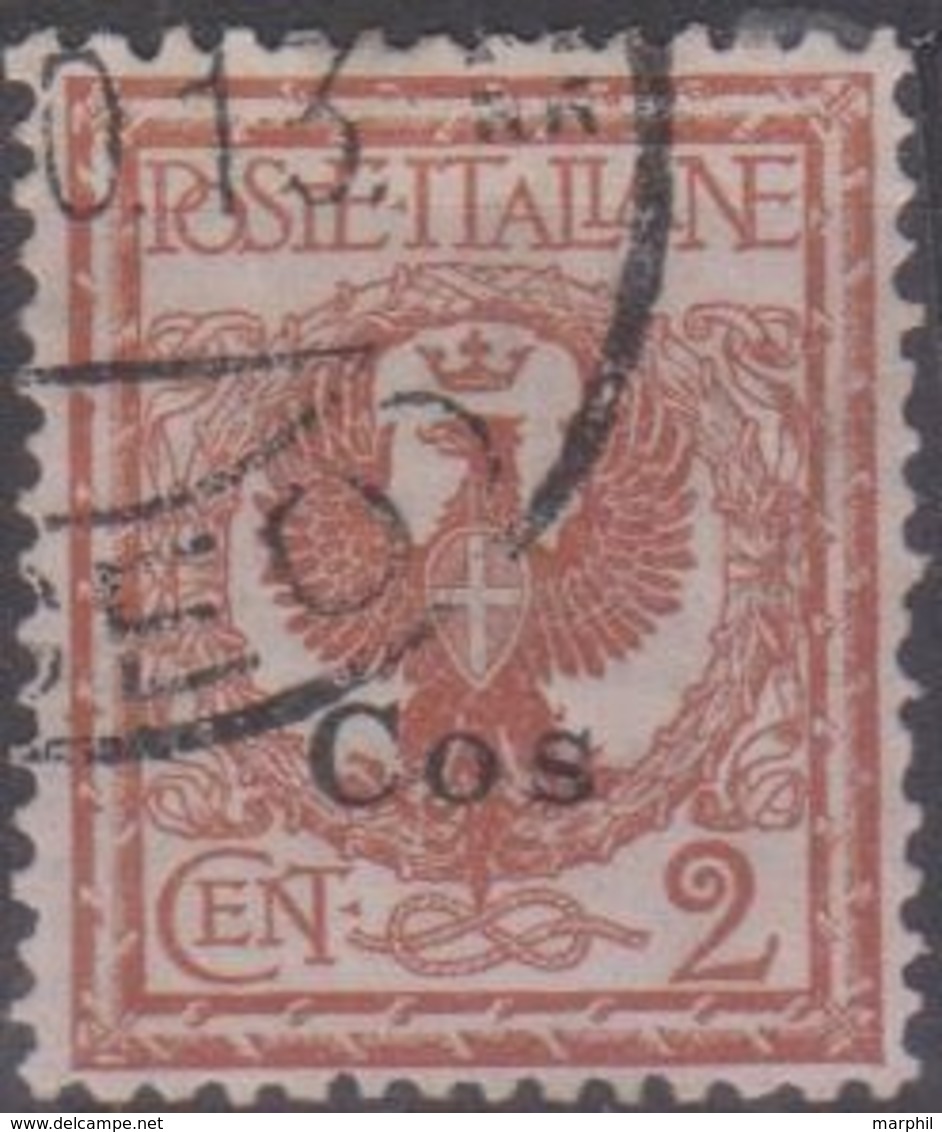 Italia Colonie Egeo Coo Cos 1912 2c. SaN°1 (o) Vedere Scansione - Aegean (Coo)