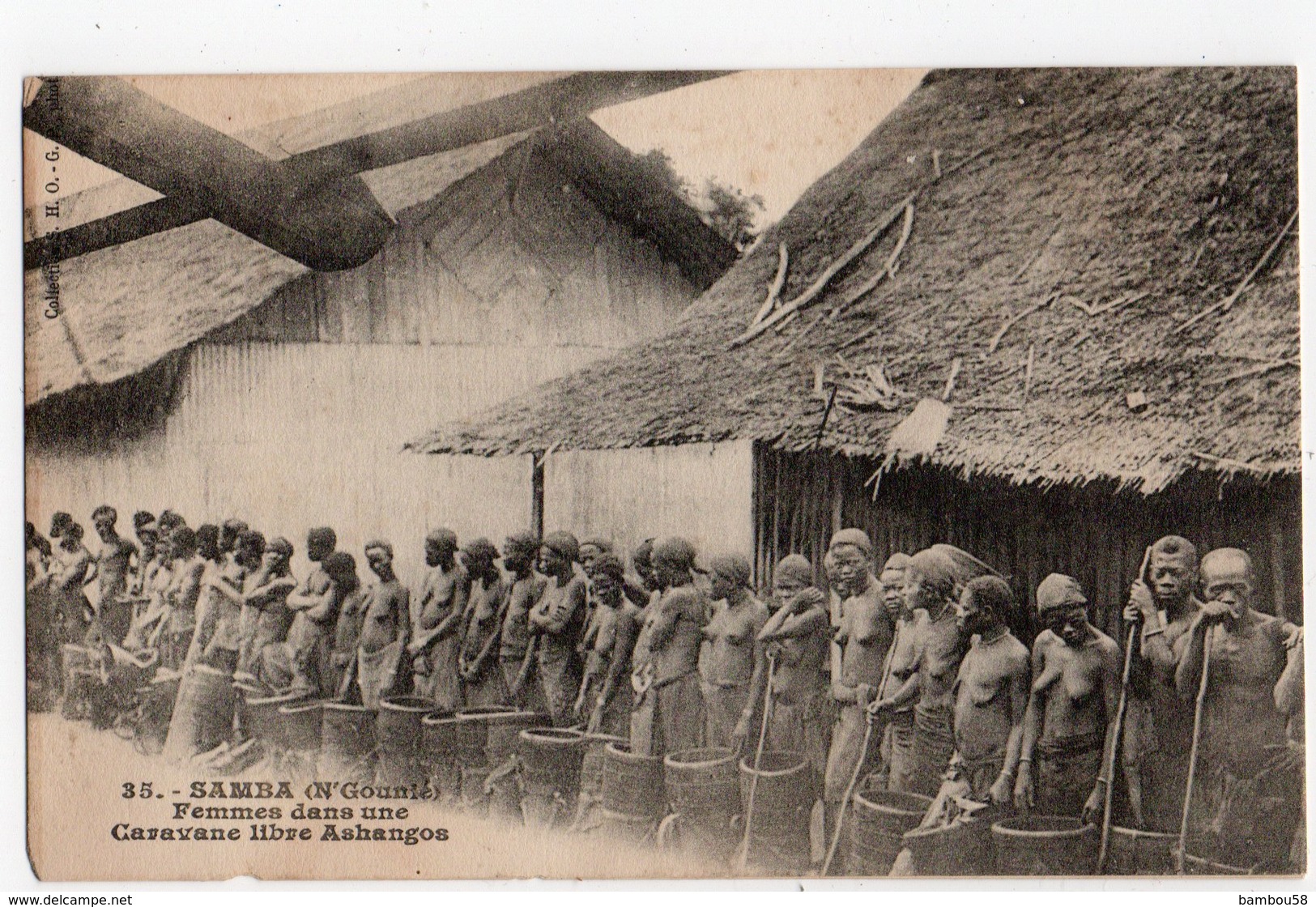 SAMBA * N'GOUNIE * GABON * FEMMES DANS UNE CARAVANE LIBRE ASHANGOS * COLLECTION S. H. O. - Gabon