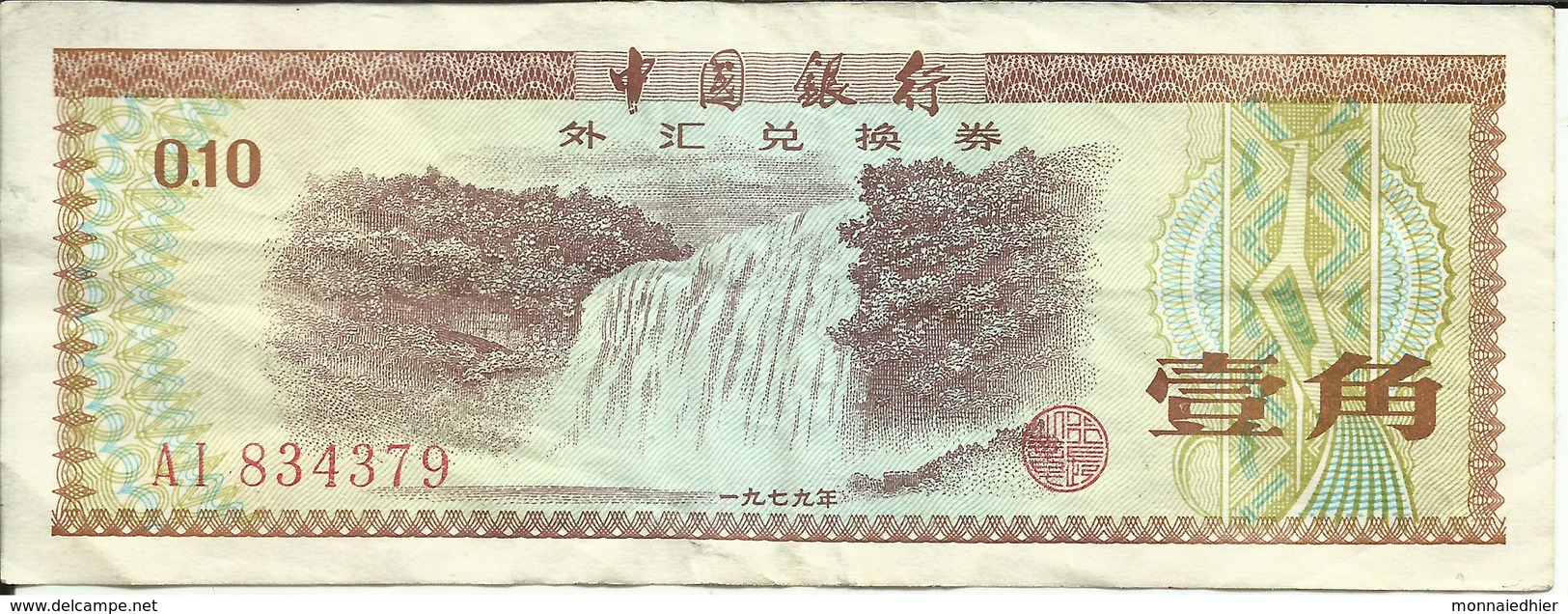 FOREIGN EXCHANGE CERTIFICATES, ZHONGGUO YINHANG (Bank Of China) 10 Fen , N° FX1 - China