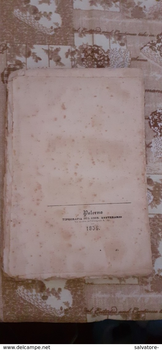 SUL TABULARIO DELLA CAPPELLA PALATINA LETTERA VINCENZO MORTILLARO - 1836 - Libri Antichi