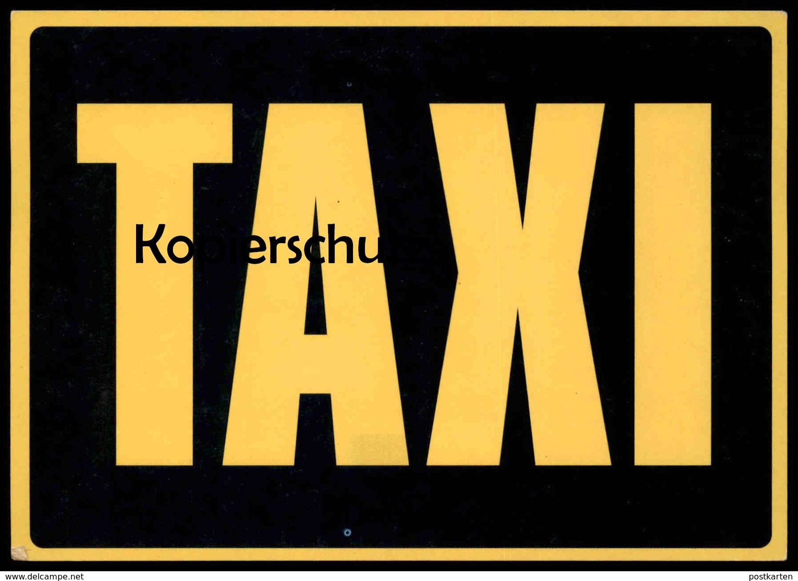 ÄLTERE POSTKARTE TAXI SCHRIFTZUG SYMBOL GELB SCHWARZ PKW Cab Hack Edgar Cpa Postcard AK Ansichtskarte - Taxi & Carrozzelle