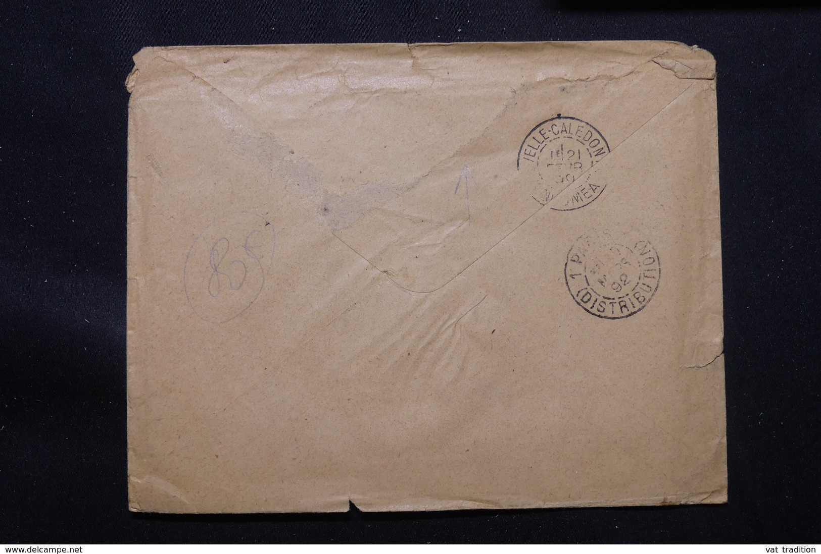NOUVELLE CALÉDONIE - Enveloppe De La Foa Pour Paris En 1892, Affranchissement Alphée Dubois - L 57373 - Brieven En Documenten