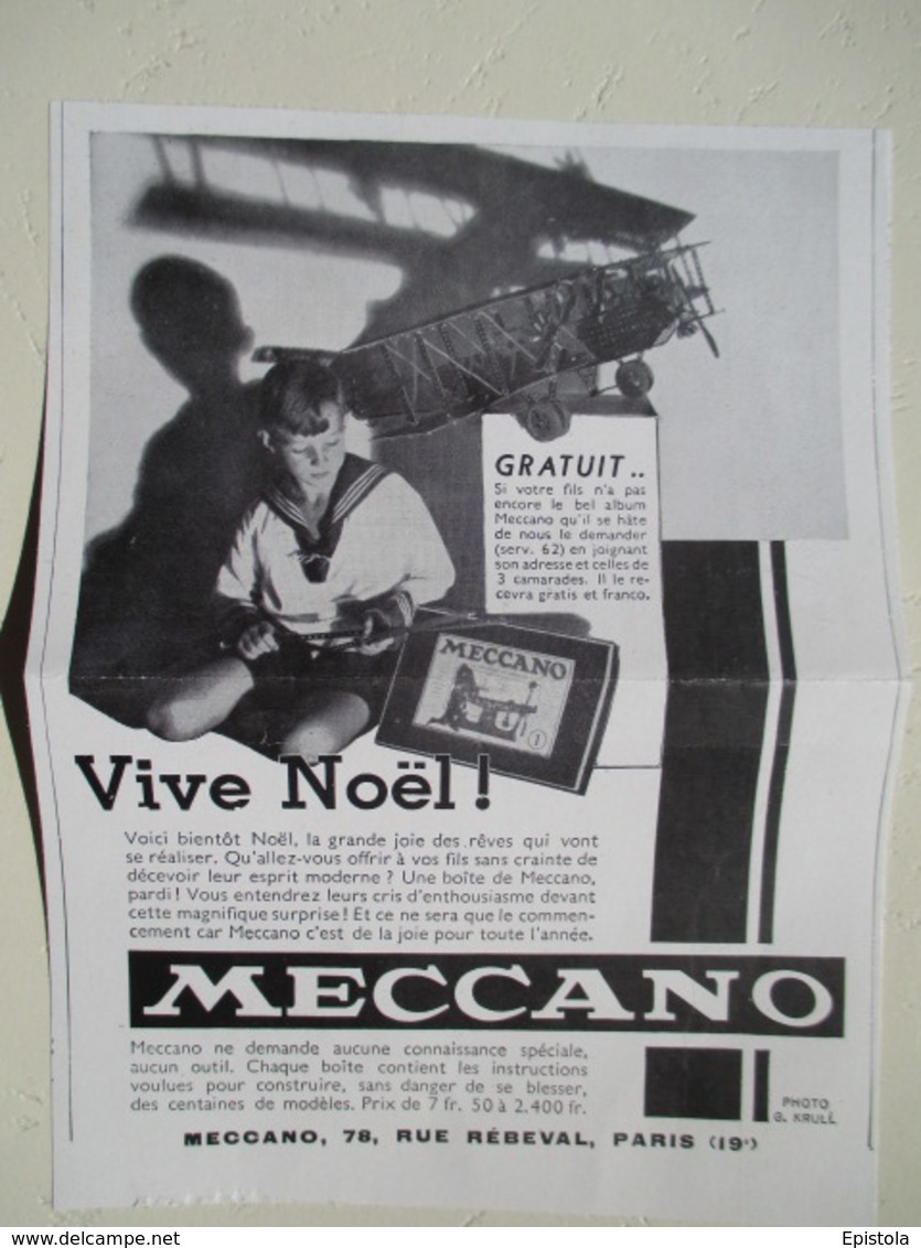 Modélisme - Boite MECCANO Maquette Avion Trimoteur Métallique  - Coupure De Presse De 1950 - Luchtvaart