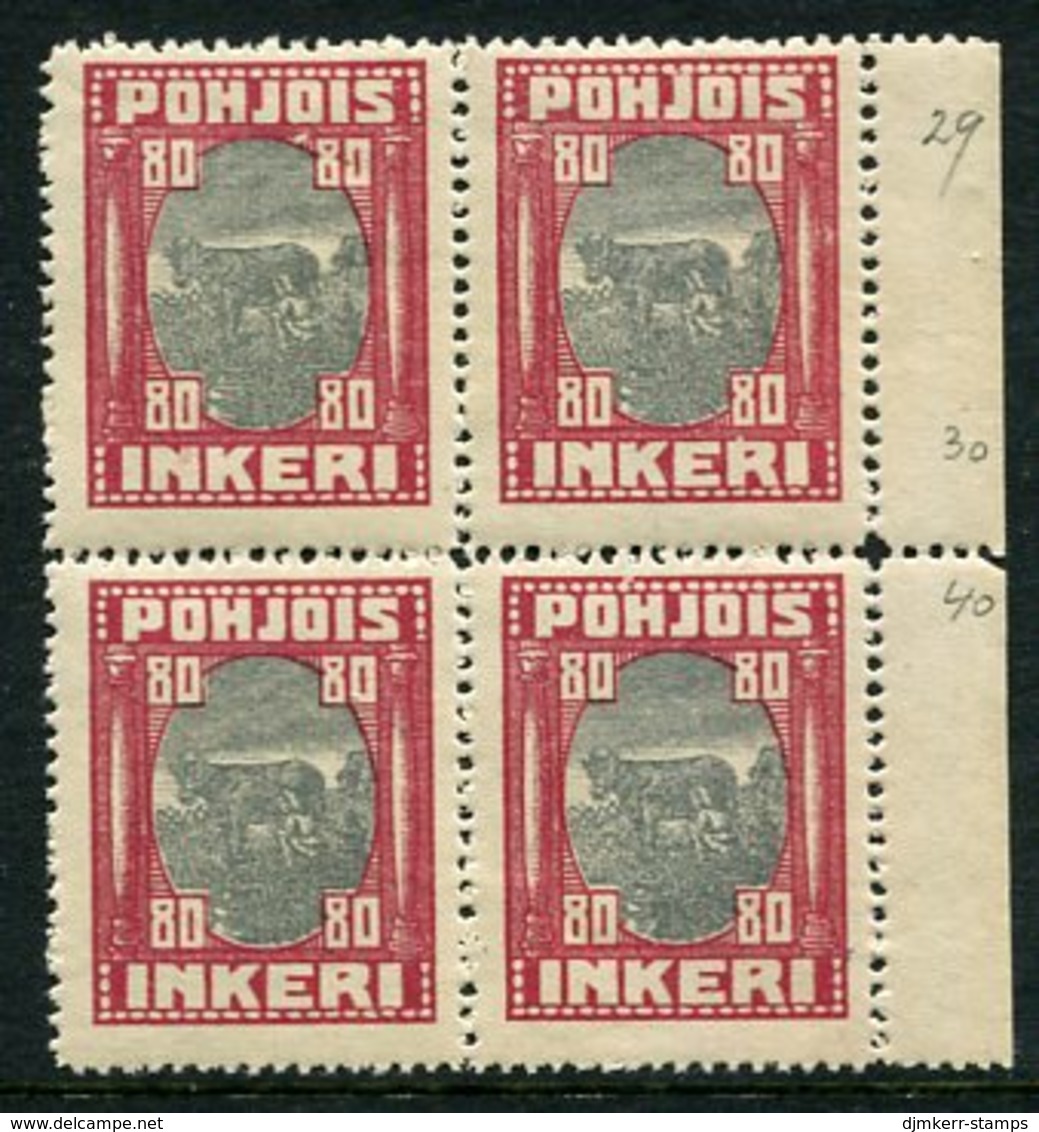 NORDINGERMANLAND 1920 Pictorial Definitive 80 P. Block Of 4 MNH / **.  Michel 11 - Ongebruikt