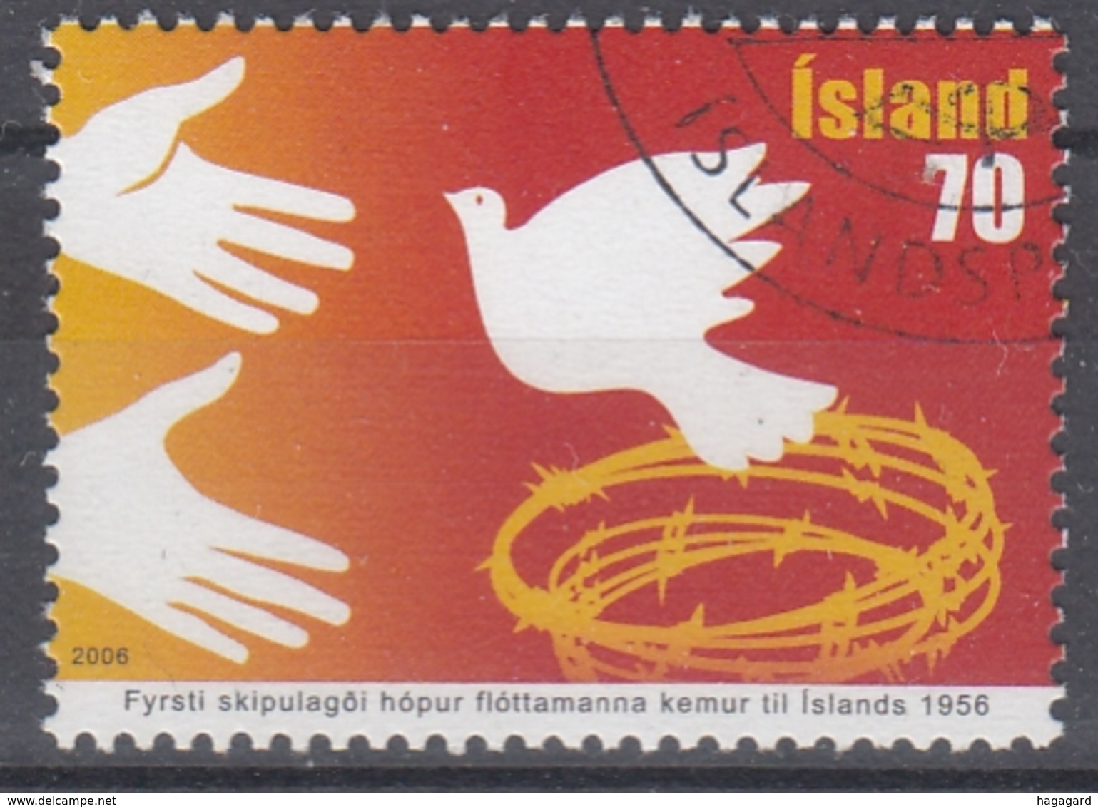 +Iceland 2006. Refugees. AFA 1102. Cancelled - Oblitérés