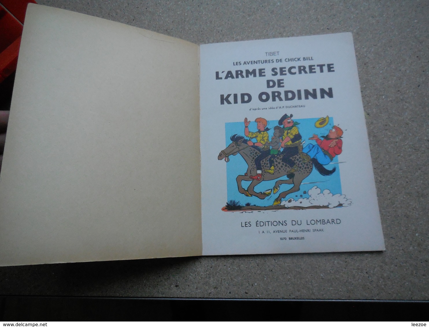 Chick Bill  L'arme Secrète De Kid Ordinn  Une BD De Tibet  Chez Lombard - 1970........3B0420 - Chick Bill