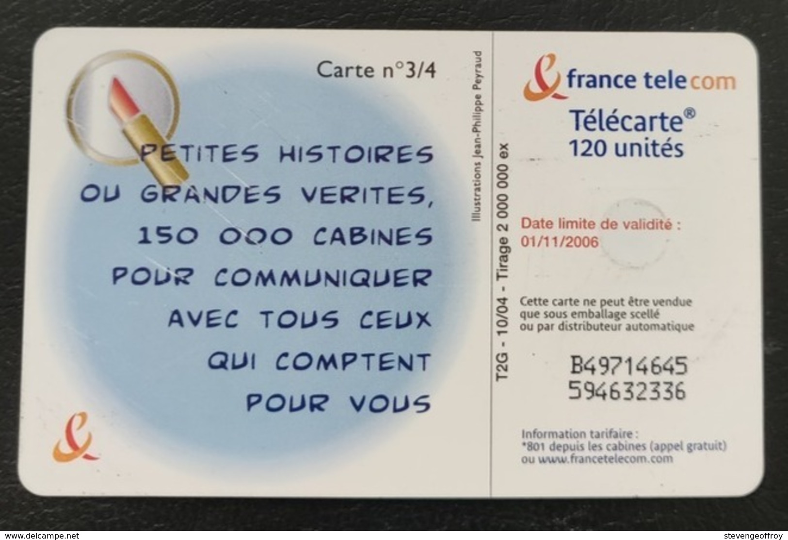 Telecarte France Publique 2004 Maquillage Cabine Femme Téléphones - 2004