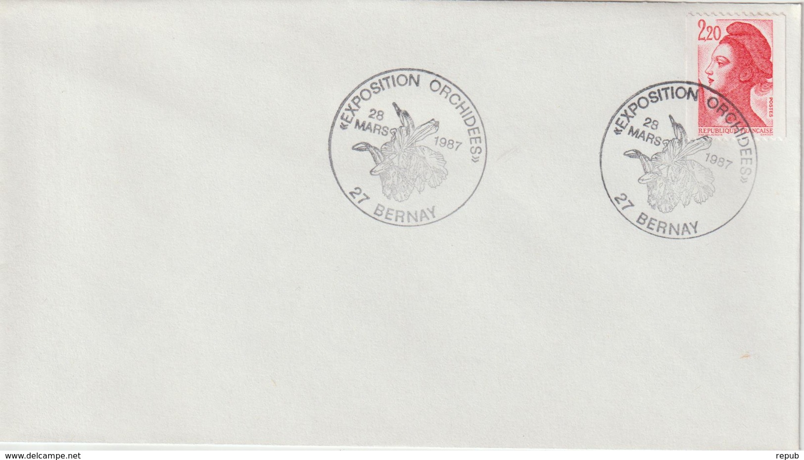 France Expo Orchidées Bernay 1987 - Commemorative Postmarks