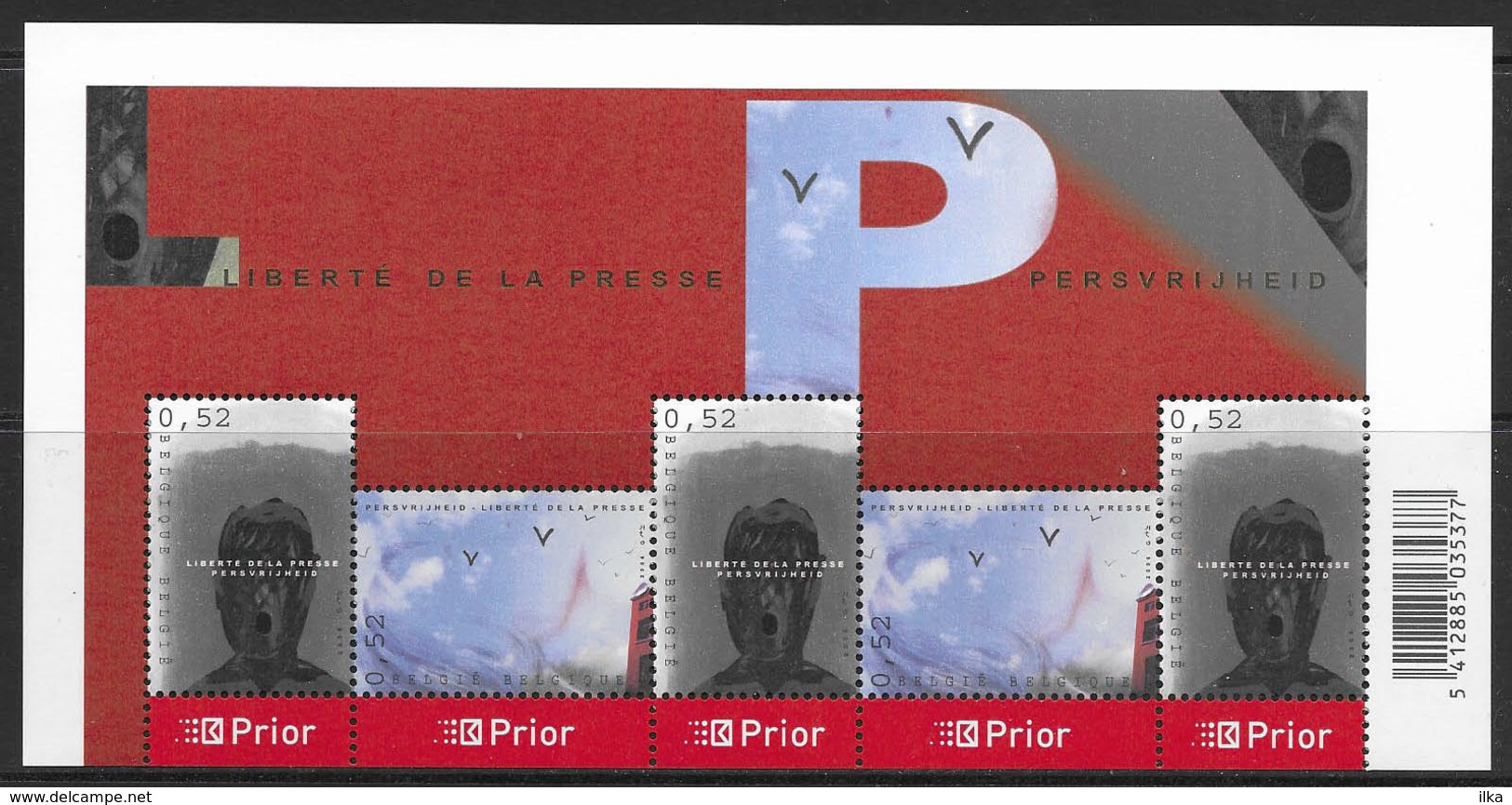 België/Belgique - 2006 - F3494/95xx - Postfris - Neuf - Persvrijheid - Liberté De La Presse. - Feuilles Complètes & Feuillets