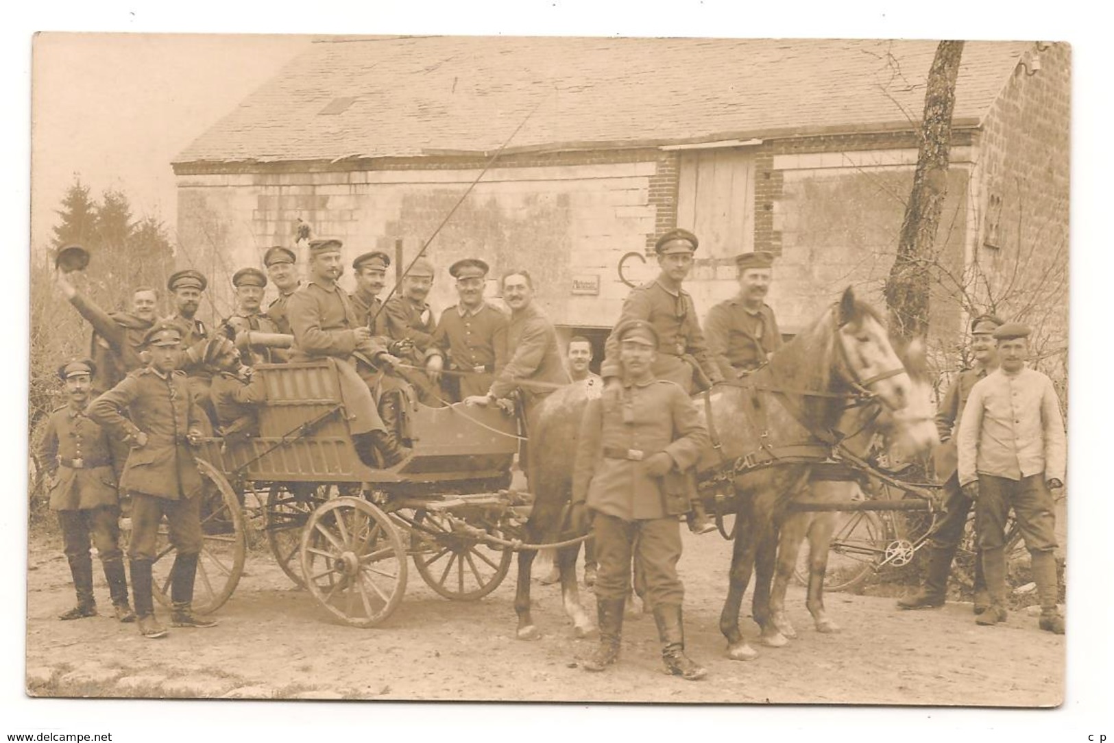 Militaires -  1914 / 1918 - Attelage -  Soldats Allemands  - Carte Photo - CPA° - Guerre 1914-18