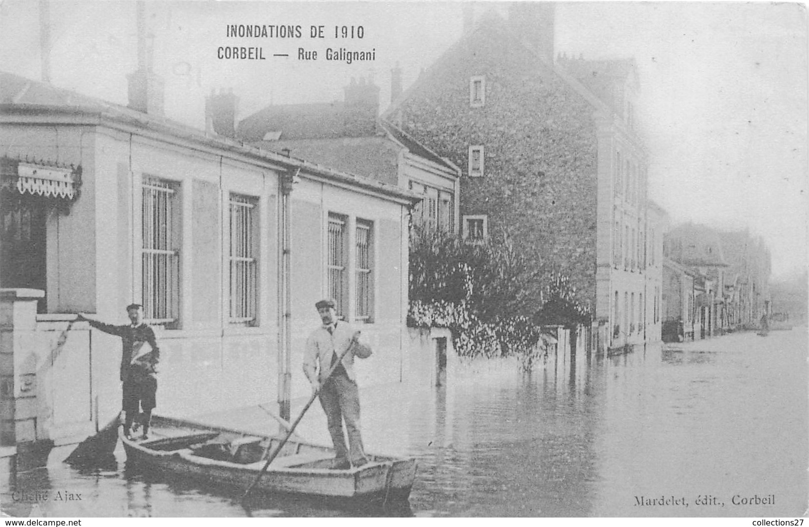 91-CORBEIL- RUE GALIGNANI- ININDATION DE 1910 - Corbeil Essonnes