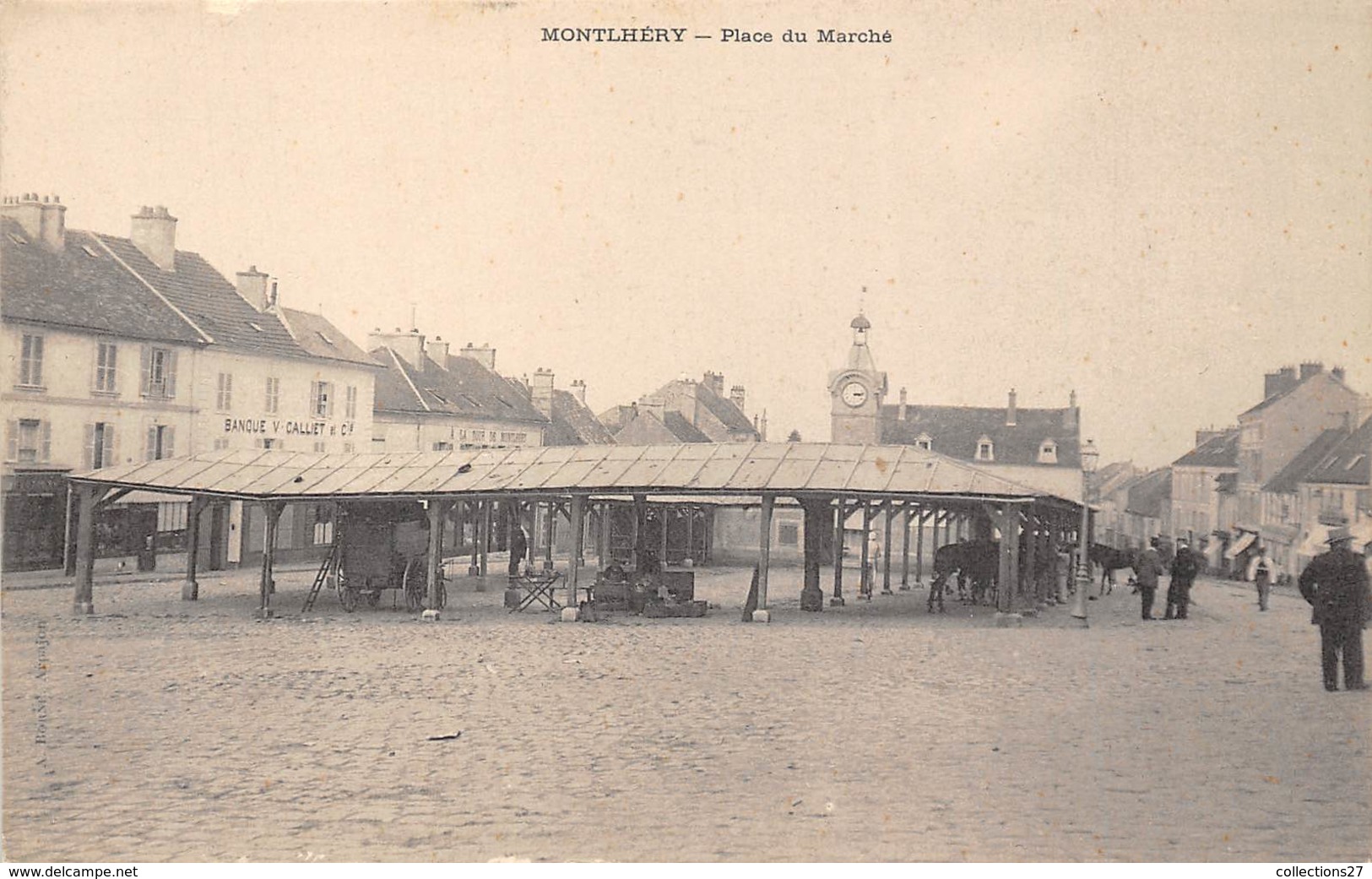 91-MONTLHERY- PLACE DU MARCHE - Montlhery