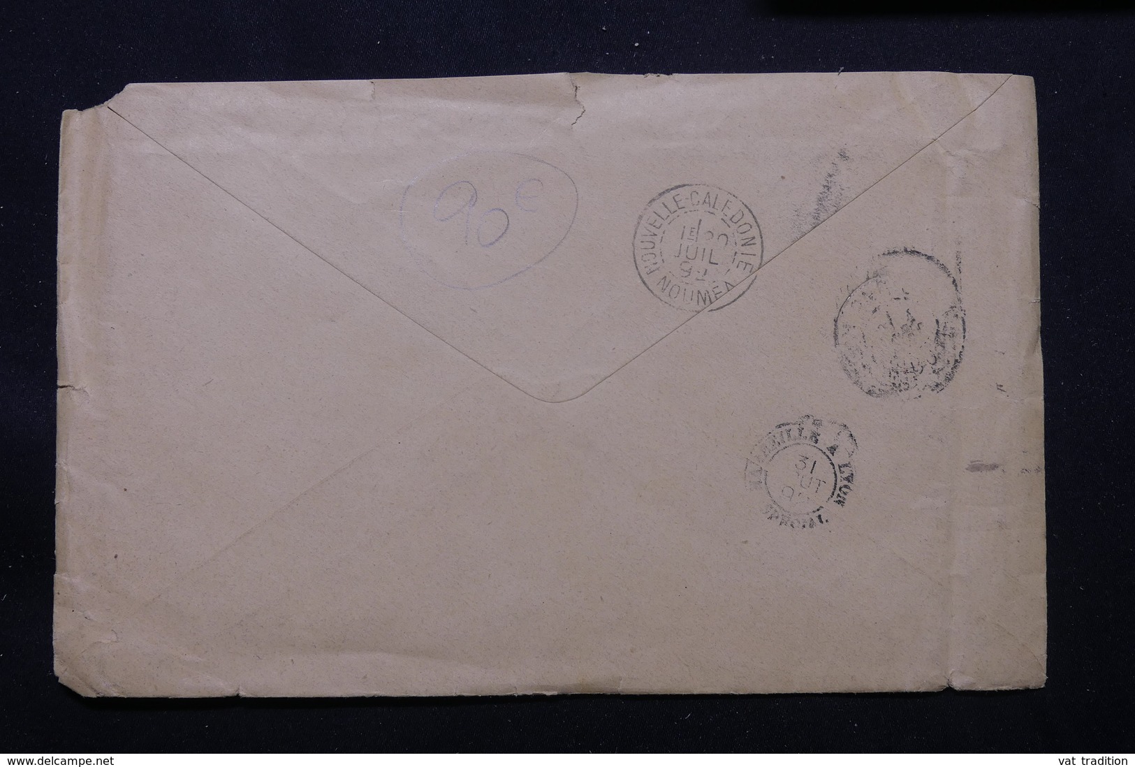 NOUVELLE CALÉDONIE - Enveloppe De La Foa Pour Paris En 1892, Affranchissement Alphée Dubois - L 57375 - Covers & Documents