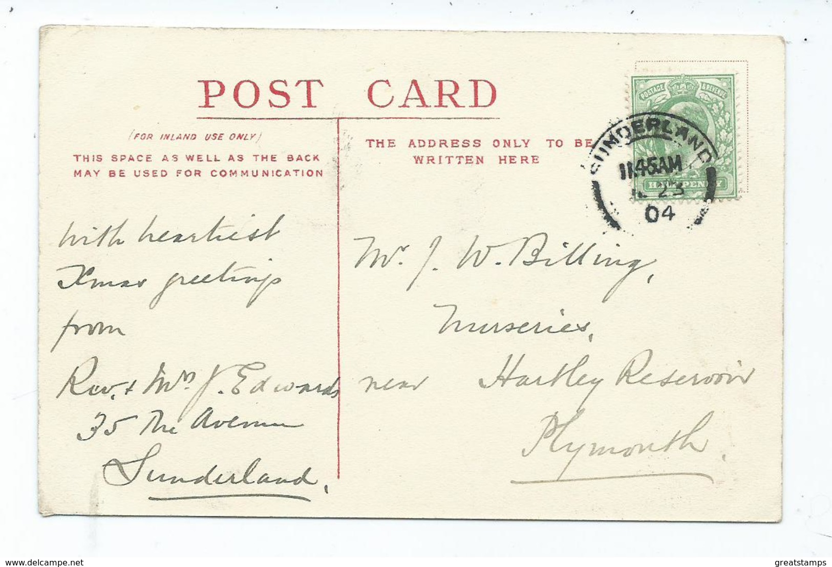 Postcard  Westlothian The Bents Whiburn Posted 1904 - West Lothian