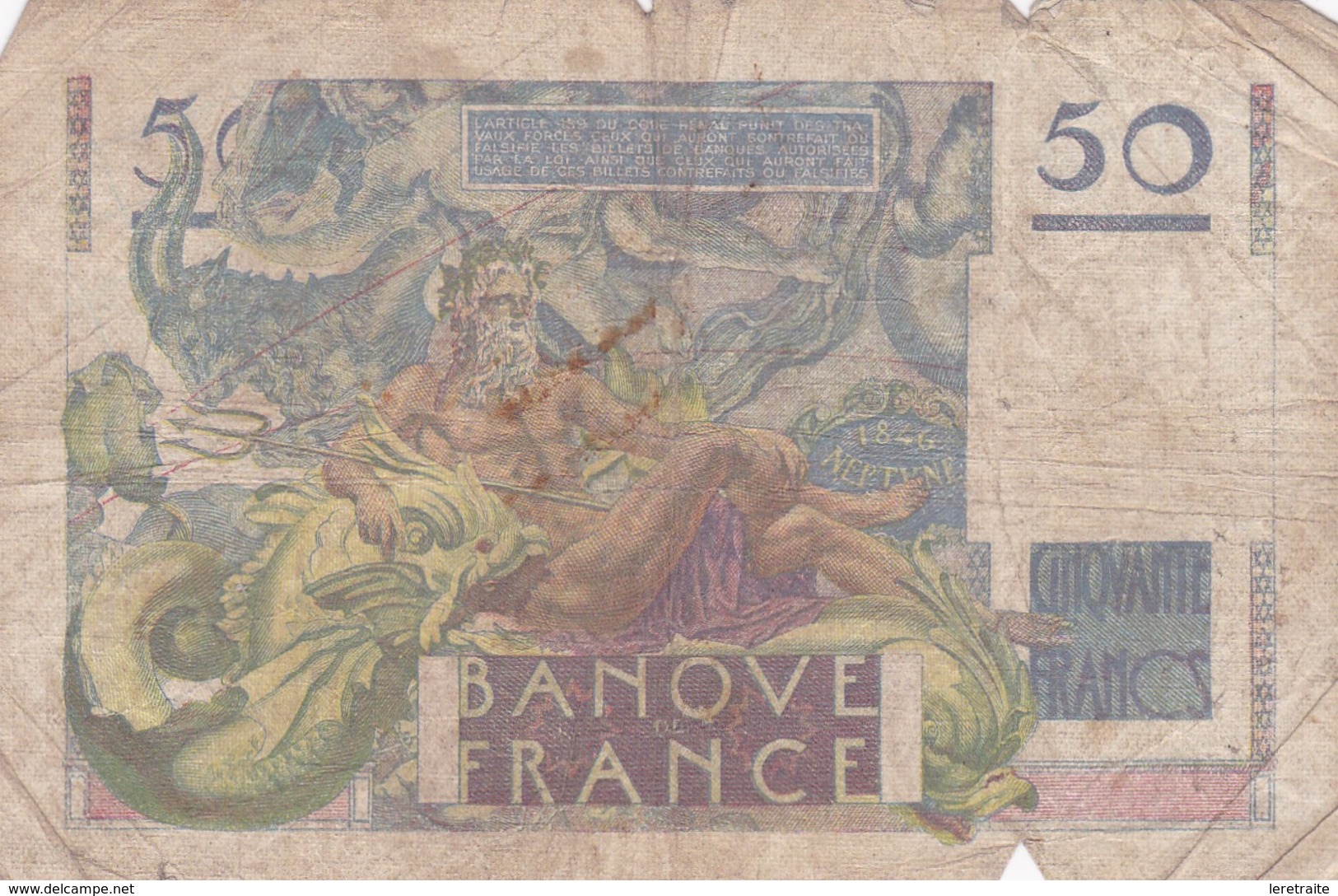 50 Francs 1950 K - 50 F 1946-1951 ''Le Verrier''