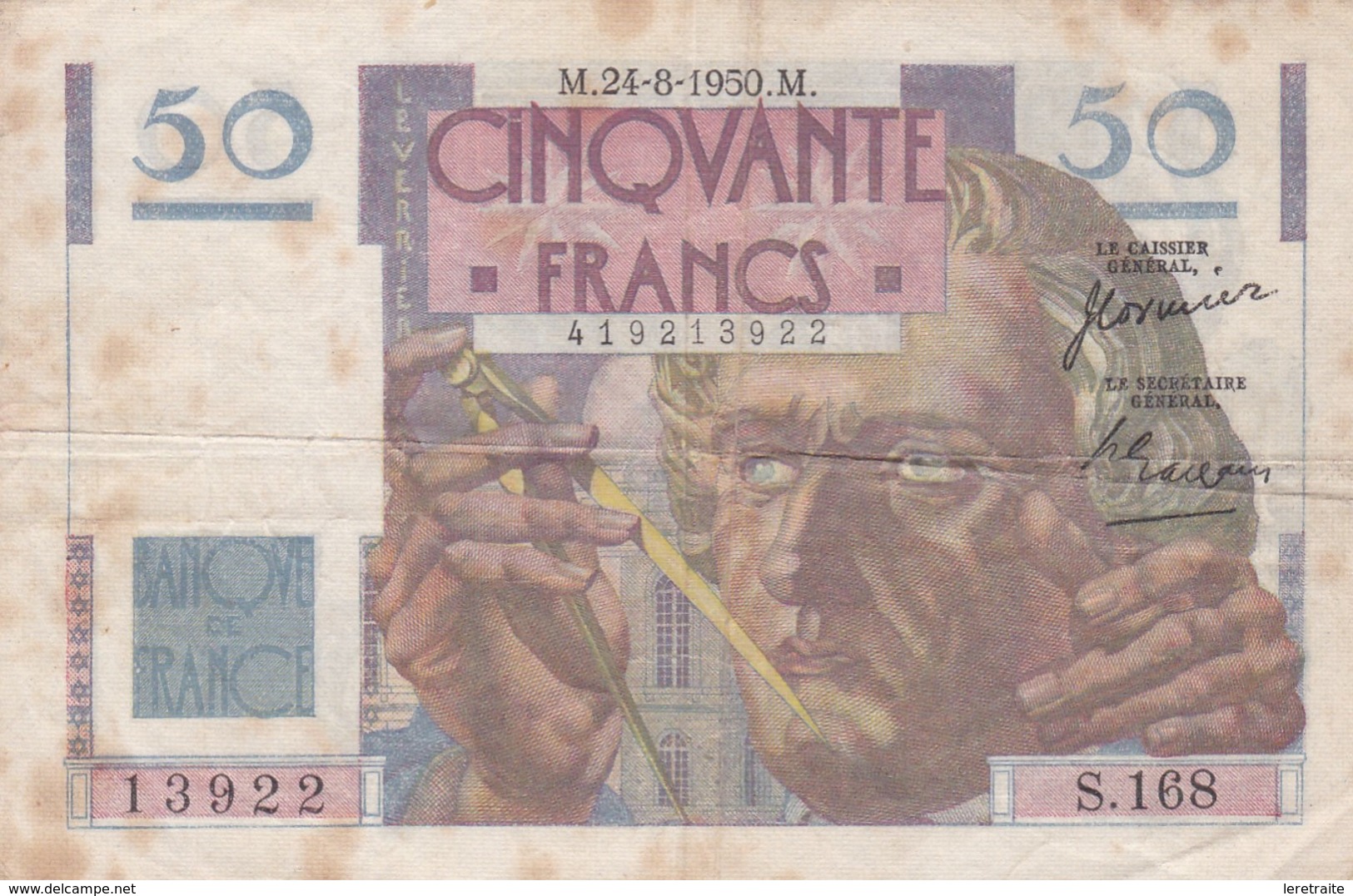 50 Francs 1950 M - 50 F 1946-1951 ''Le Verrier''