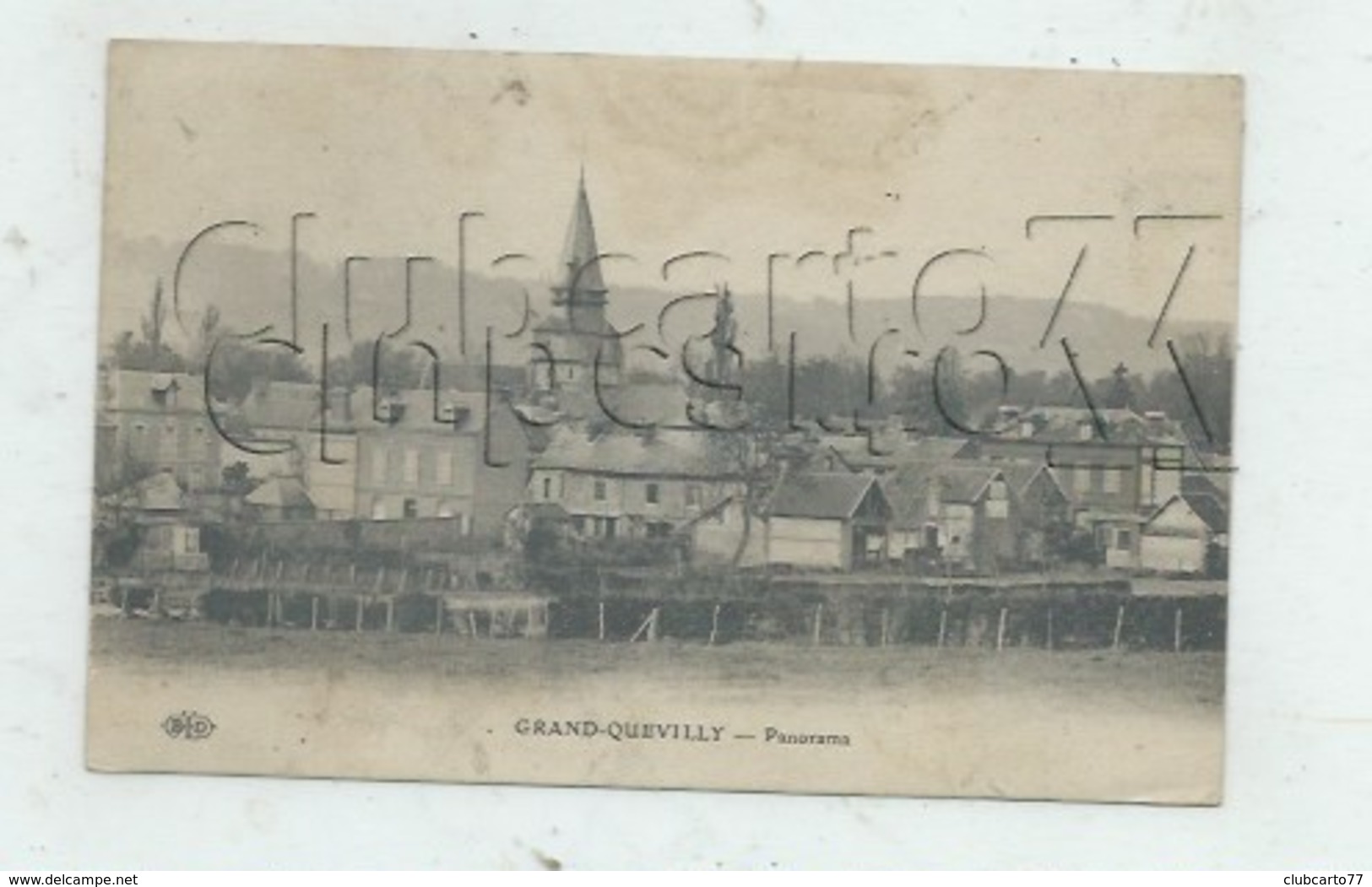 Le Grand-Quevilly (76) : Vue Panoramique Du Quartier De L'église Prise D'un Chemin En 1907 PF. - Le Grand-Quevilly