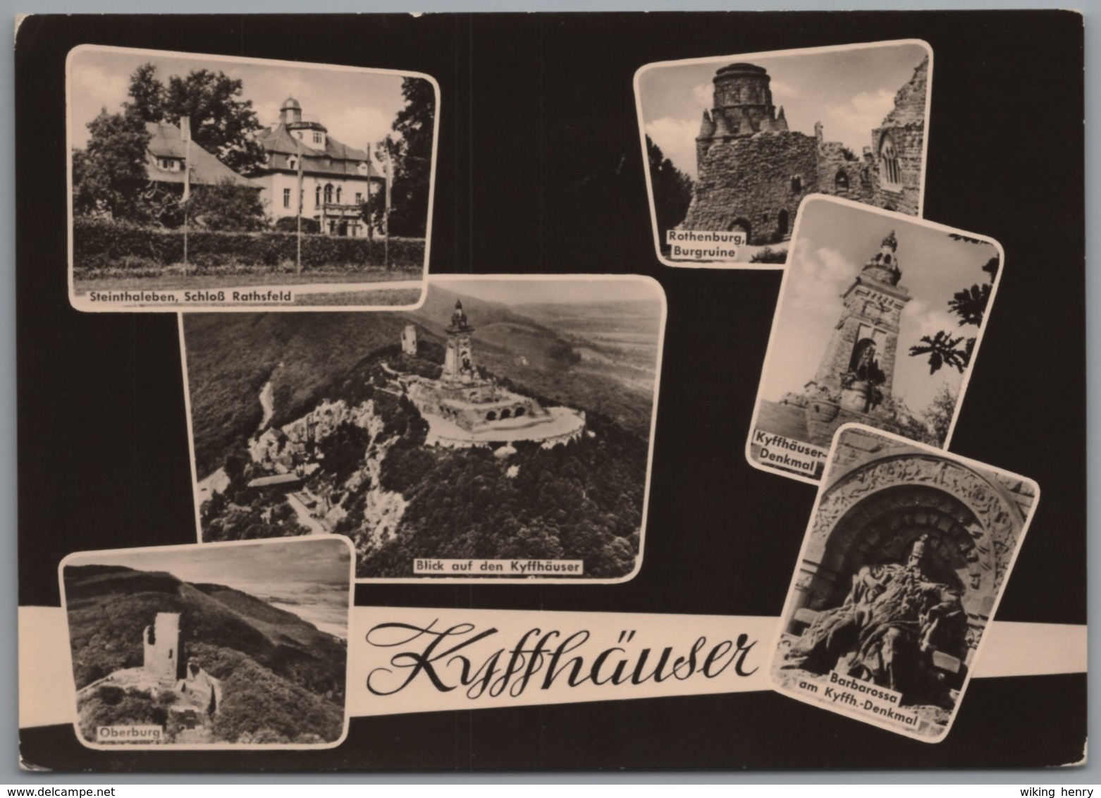 Kyffhäuserland Steinthaleben - S/w Mehrbildkarte 1 - Kyffhäuser