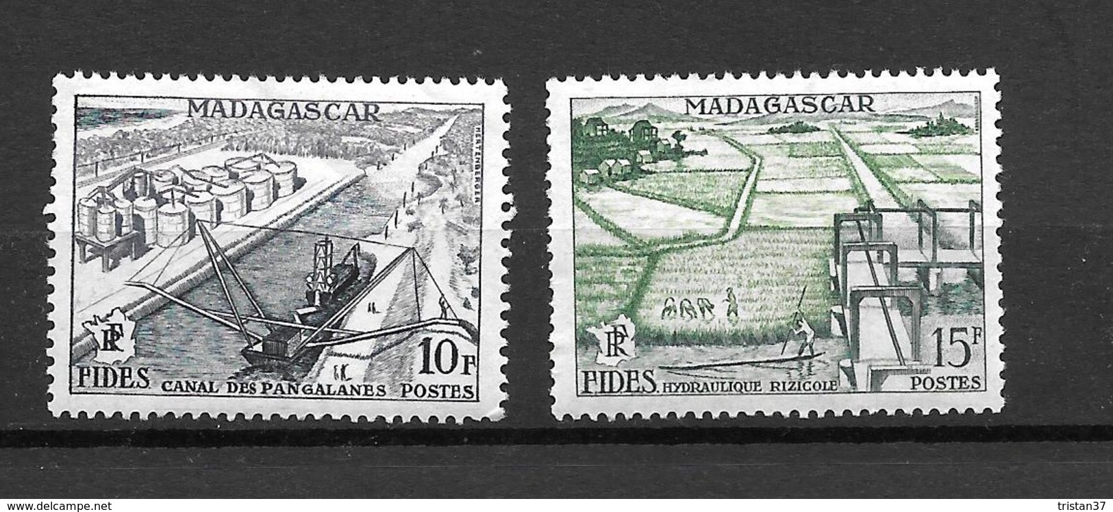 1956 France Madagascar / Fides / YT 329 330  / MNH* - Neufs