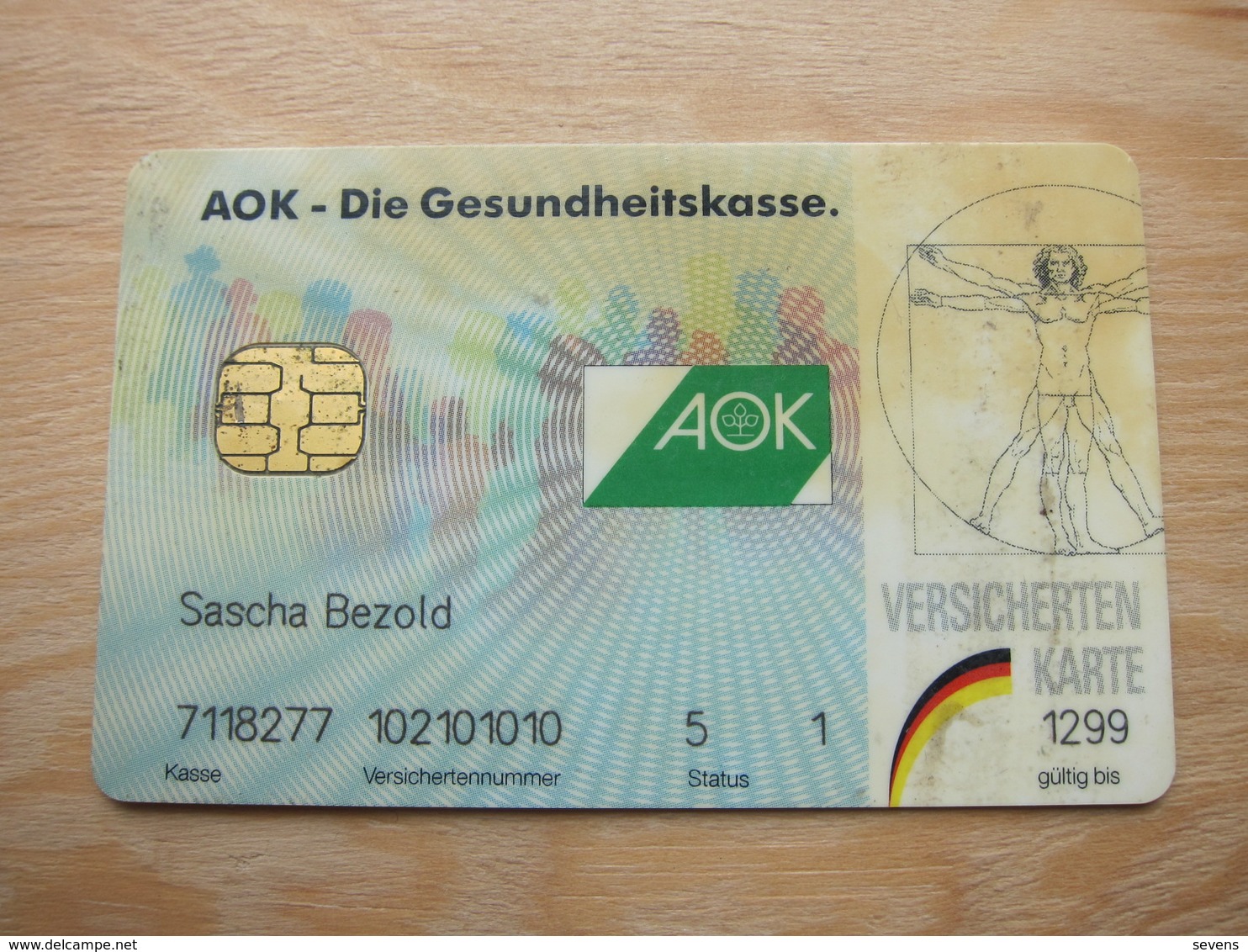 Versicherten Karte, AOK Die Gesundheits Kasse  Chip Card,not In Good Condition - Otros & Sin Clasificación