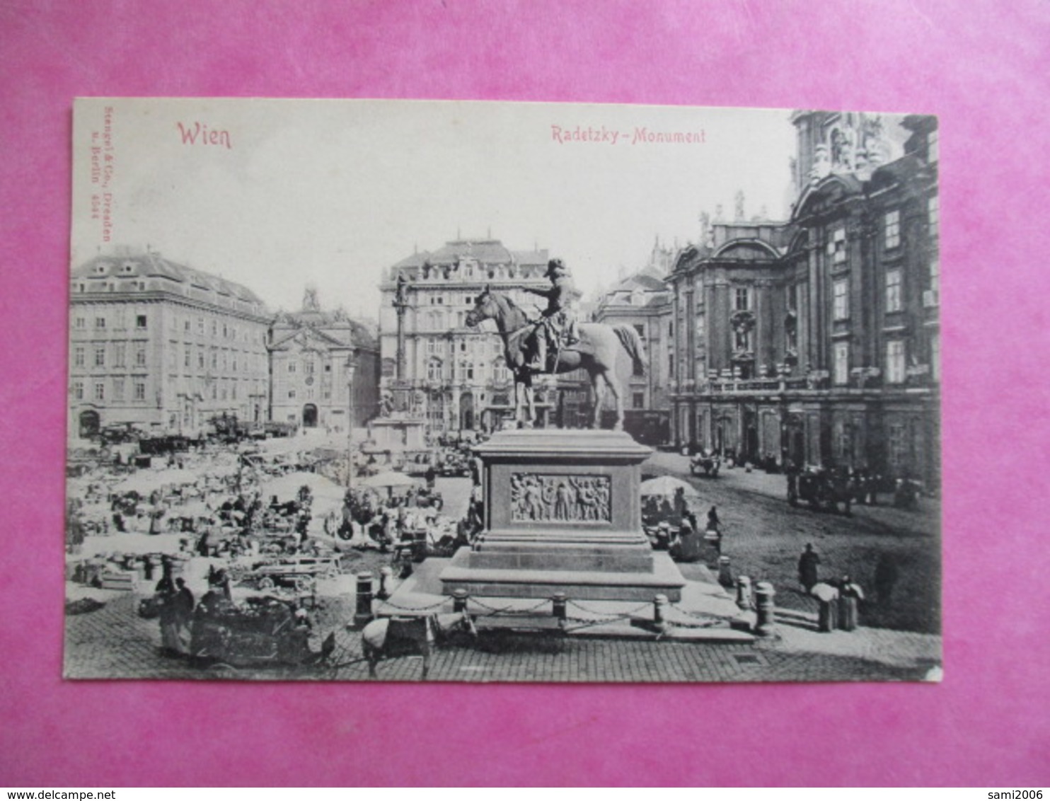 CPA AUTRICHE  VIENNE WIEN RADETZKY  MONUMENT MARCHE ANIMEE - Autres & Non Classés