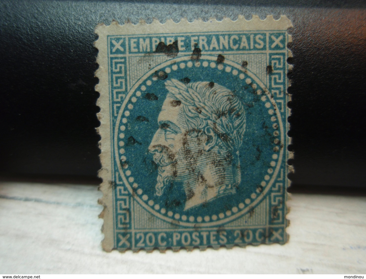 Timbre Empire Français 20 C. Napoléon III  Lauré. 29  A Oblitéré. - 1863-1870 Napoléon III Lauré