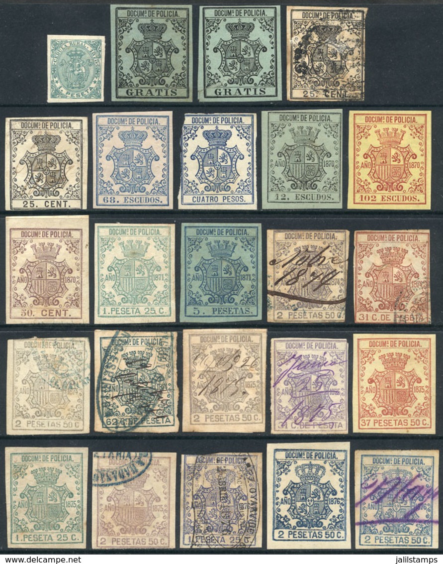 SPANISH ANTILLES: 24 Very Old Revenue Stamps, Used Or Mint (most With Original Gum), And In General Of Fine Quality (few - Other & Unclassified