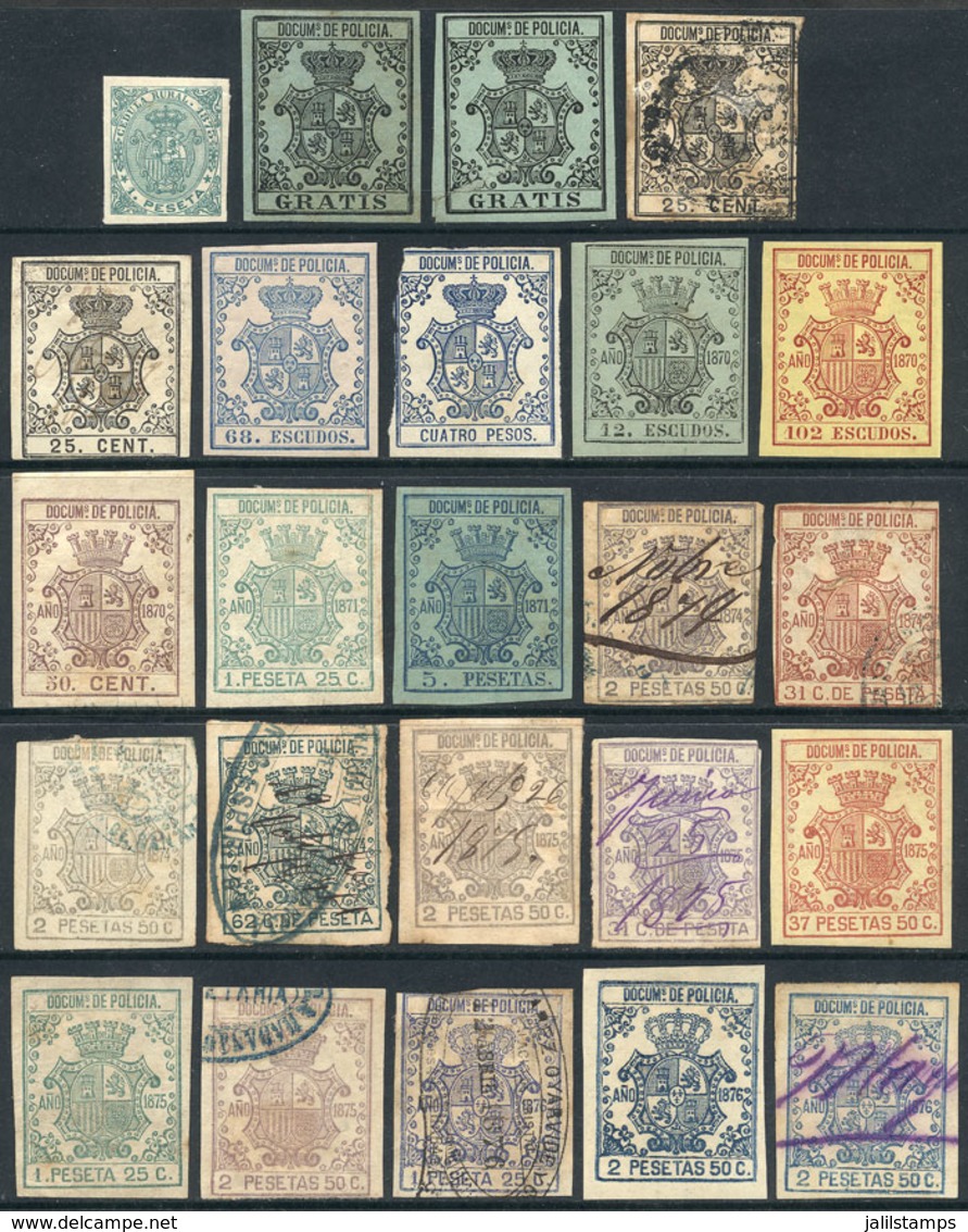 SPANISH ANTILLES: 24 Very Old Revenue Stamps, Used Or Mint (most With Original Gum), And In General Of Fine Quality (few - Autres & Non Classés