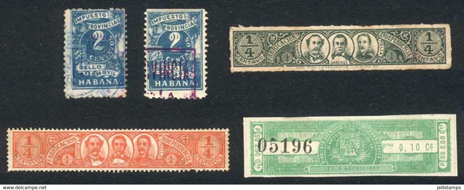 CUBA: 5 Old Stamps, Very Interesting! - Other & Unclassified