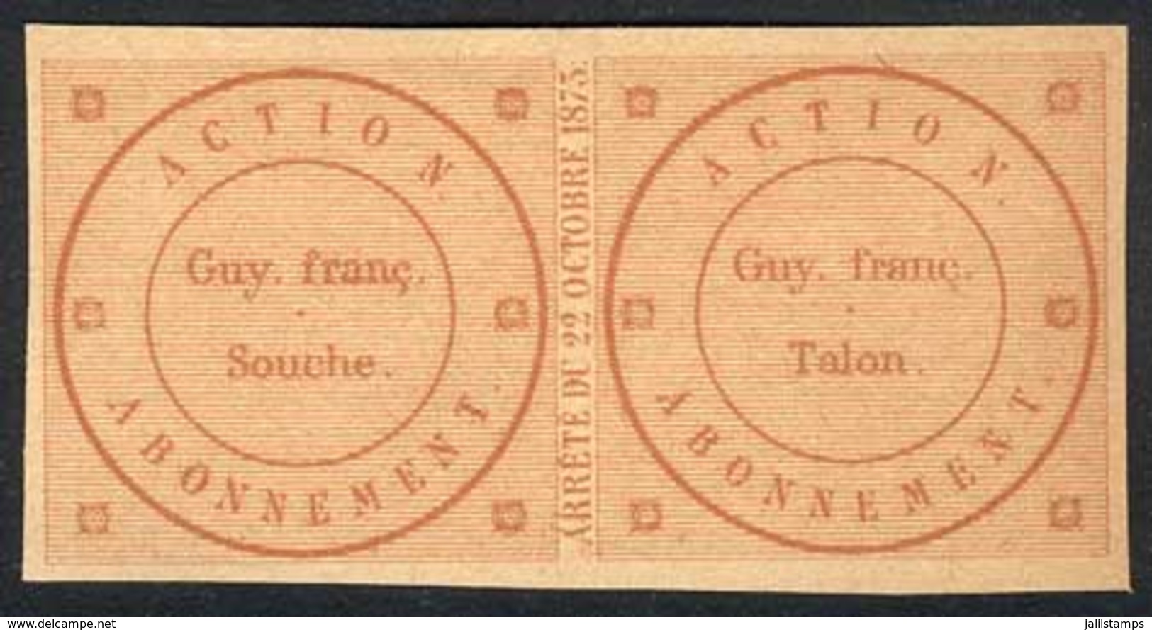 GUIANA (French Colony): ACTION: Year 1873, Mint No Gum, Excellent Quality, Rare! - Sonstige & Ohne Zuordnung