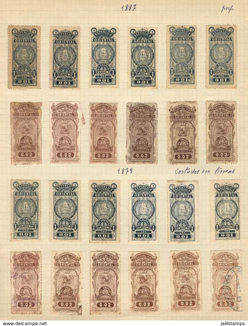 URUGUAY: Very Old Collection On Pages With More Than 1100 Stamps Of Years 1887/1918, Including High Values, Mint And Use - Uruguay