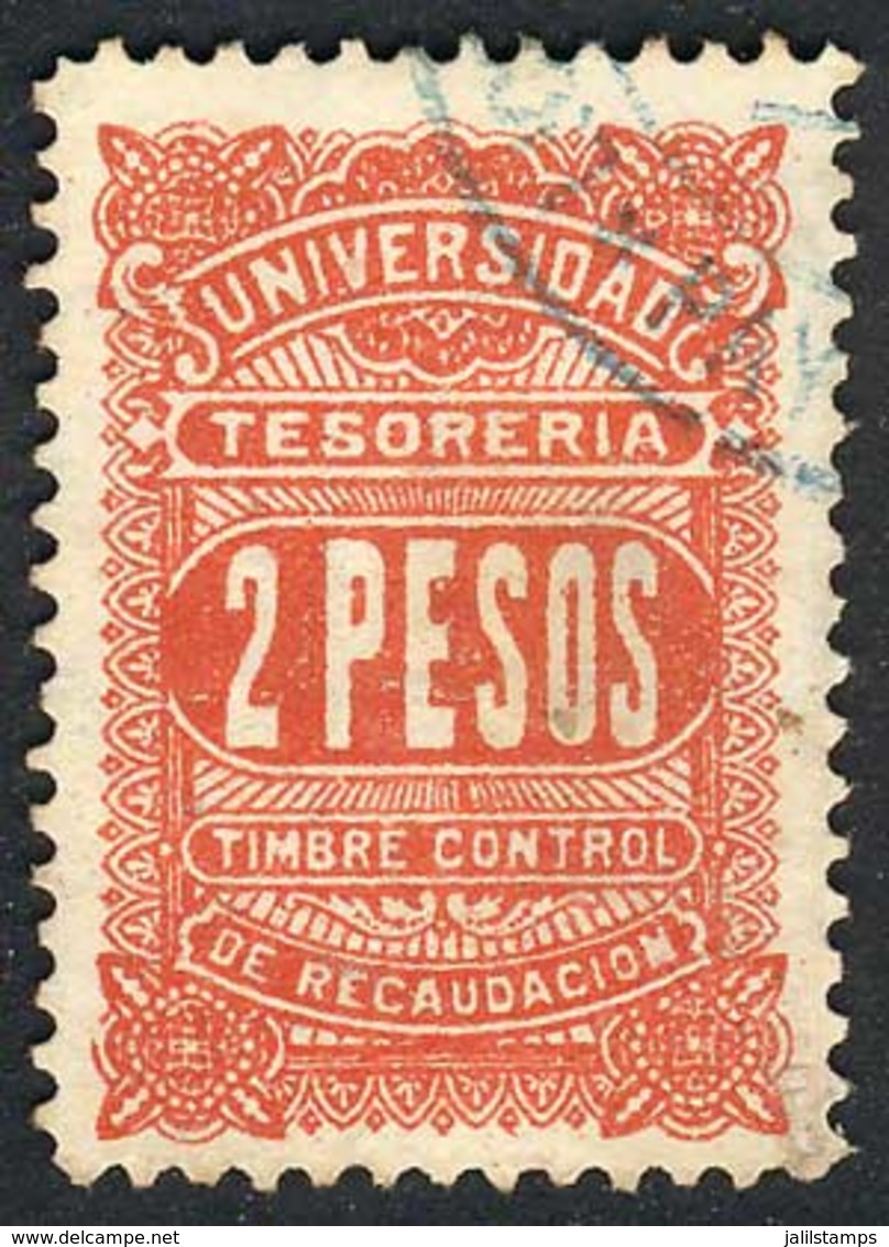 URUGUAY: University: Rare Used Stamp Of 2P., VF Quality! - Uruguay