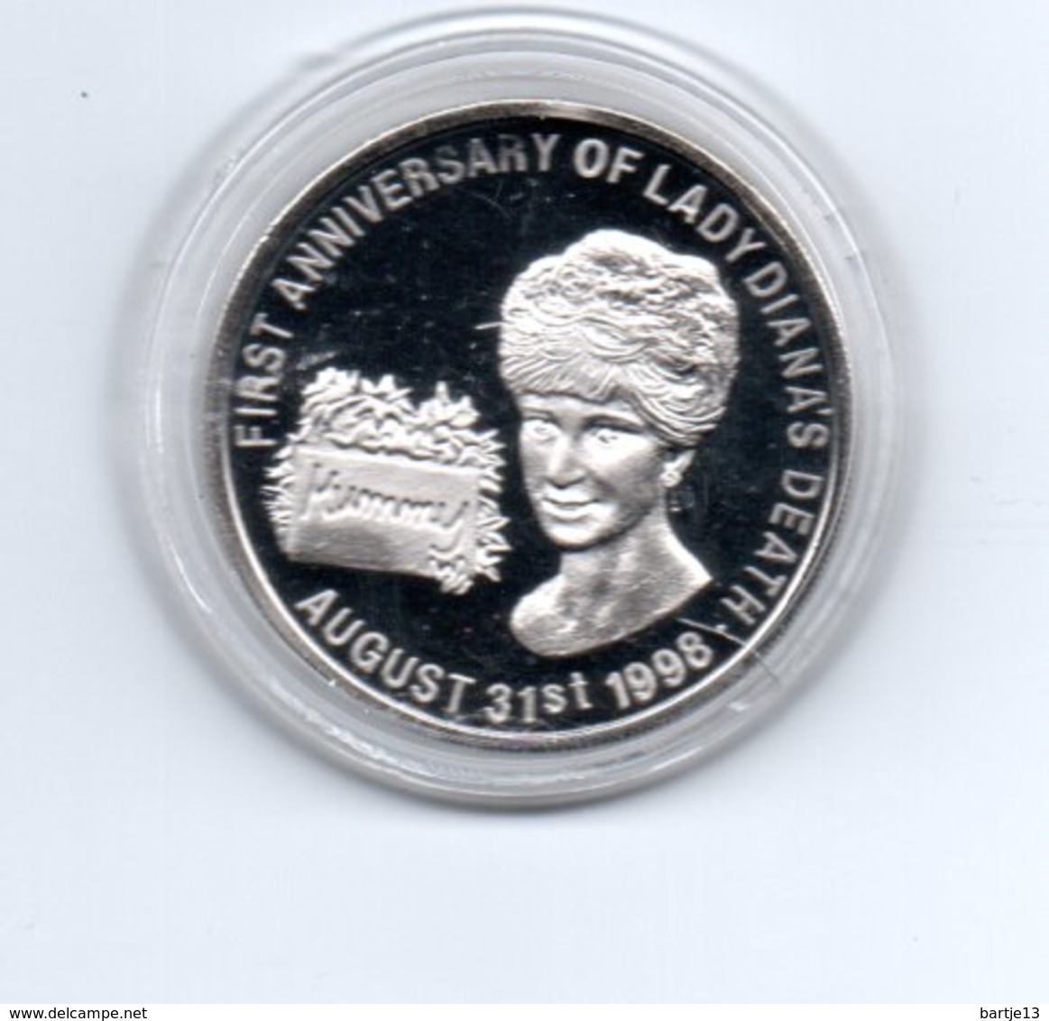 ZAMBIA 1000 KWACHA 1998 DIANA MUMMY 1st. ANNIVERSARY DEATH DIANA DAMAGE ONLY ON CAPSEL - Zambia