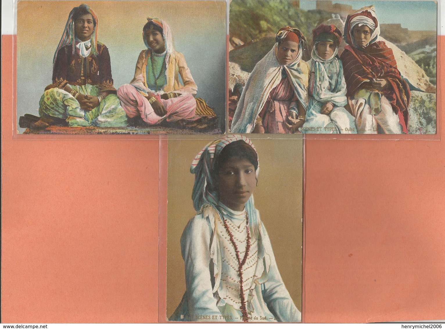 Algérie Scènes Et Types Femmes Ouled Nails Femmes Mauresques Femme Du Sud Ed Ll Lehnert Landrock Lot 3 Cpa - Scenes