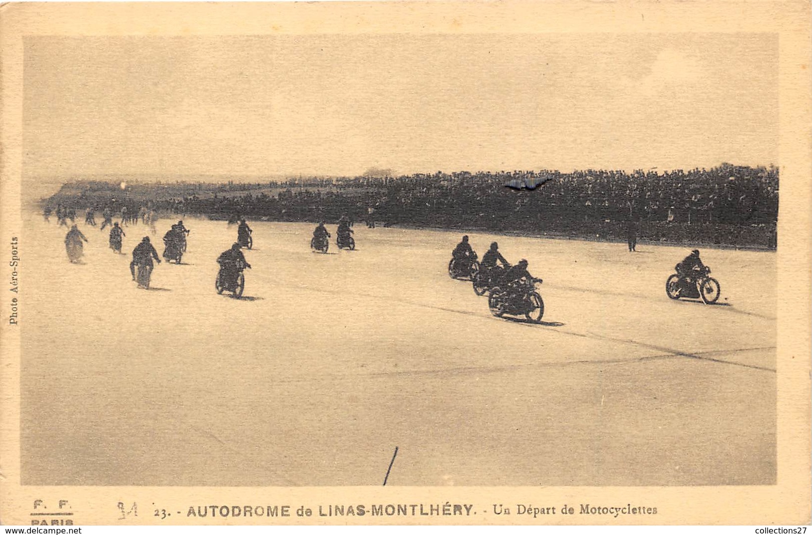 91-LINAS-MONTLHERY-AUTODROME, UN DEPART DE MOTOCYCLETTES - Montlhery