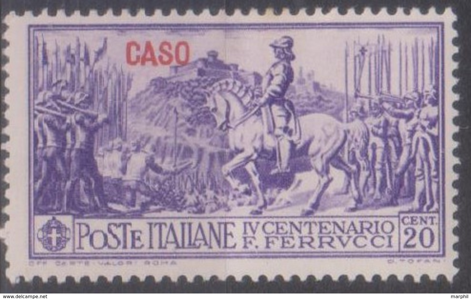 Italia Colonie Egeo Caso 1930 Ferrucci SaN°12 MH/* Vedere Scansione - Ägäis (Caso)