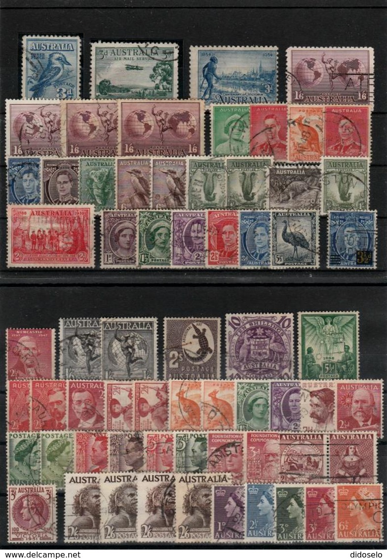 Australia - Small Lot Of Old Used Stamps --CV 40 € - Collections