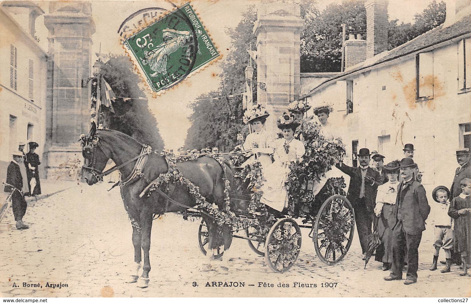 91-ARPAJON- FÊTES DES FLEURS 1907 - Arpajon