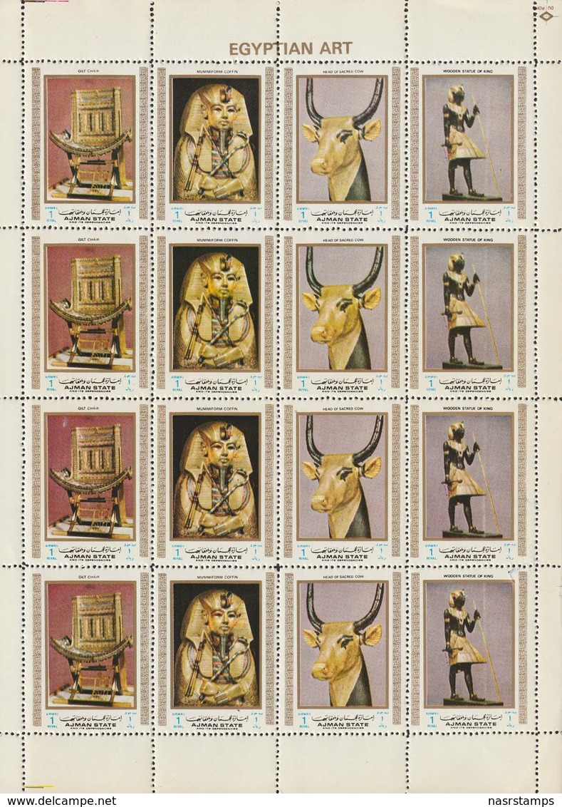 UAE - Ajman - ( Complete Sheet - Egyptology ) - MNH (**) - Egiptología